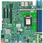 Supermicro X12STH-LN4F Workstation Motherboard - Intel C256 Chipset - Socket LGA-1200 - Micro ATX - Pentium  Xeon Processor Supported - 128 GB DDR4 SDRAM Maximum RAM - DIMM  UDIMM - 4 x