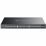 TP-Link Omada SG3452XMPP Ethernet Switch - 48 Ports - Manageable - Gigabit Ethernet - 10/100/1000Base-T  10GBase-X - 3 Layer Supported - Modular - 913.40 W Power Consumption - 750 W PoE