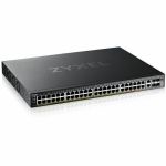ZYXEL XGS2220-54HP 48-Port Gigabit L3 Managed and Nebula Pro Cloud Managed Switch | 40 PoE+ / 10 PoE++ Ports at 600W with 4 SFP+ 10G Uplinks and 2 10G Ethernet Ports - 48 Ports - Gigabi