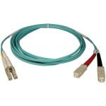 Tripp Lite 10M 10Gb Duplex Multimode 50/125 OM3LSZH Fiber Optic Patch Cable LC/SC Aqua 33' 10M