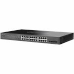 TP-Link Omada 28-Port Gigabit Smart Switch with 16-Port PoE+ - 24 Ports - Gigabit Ethernet - 10/100/1000Base-T  1000Base-X - 2 Layer Supported - Modular - 4 SFP Slots - 184.70 W Power C