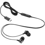 Lenovo USB-C Wired In-Ear Headphone - Stereo - USB Type C - Wired - 32 Ohm - 100 Hz to 200 kHz - Earbud - Binaural - In-ear - 3.94 ft Cable - Black