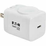 Eaton Tripp Lite Series 30W USB-C Wall & Travel Charger with Apple Watch Pad - MFi Certified  Compact 1-Port Design - White - 30 W - 230 V AC  100 V AC  110 V AC  115 V AC  120 V AC  12