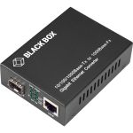Black Box Pure Networking Transceiver/Media Converter - 1 x Network (RJ-45) - Single-mode  Multi-mode - Gigabit Ethernet - 10/100/1000Base-TX  1000Base-FX - 0.10 km - 1 x Expansion Slot
