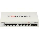 Fortinet FortiSwitch 108F Ethernet Switch - 8 Ports - Manageable - Gigabit Ethernet - 10/100/1000Base-T  1000Base-X - 2 Layer Supported - Modular - 2 SFP Slots - 6.20 W Power Consumptio