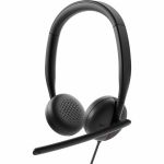 Dell Wired Headset - WH3024 - Microsoft Teams Certification - Stereo - USB Type C - Wired - 20 Hz to 20 kHz - On-ear  Over-the-head - Binaural - Ear-cup - 6.56 ft Cable - Uni-directiona