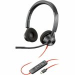 Poly Blackwire 3320 Stereo USB-C Headset +USB-C/A Adapter - Stereo - USB Type C  Mini-phone (3.5mm) - Wired - 32 Ohm - 20 Hz to 20 kHz - On-ear  Over-the-head - Binaural - Supra-aural -