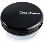 CyberPower CPH430PB Hub with 4 Type A Ports - 4 USB Port(s) - 3.0 Amps (Shared)  Black  Lifetime Warranty