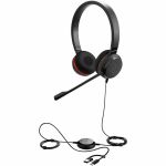 Jabra Evolve 20 Headset - Stereo - USB Type C  USB Type A - Wired - 20 Hz to 20 kHz - On-ear  Over-the-head - Binaural - Supra-aural - 6.89 ft Cable - Electret Condenser  Uni-directiona