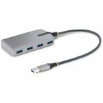 StarTech.com 4-Port USB Hub  USB 3.0 5Gbps  Bus Powered  USB-A to 4xA w/ Optional Auxiliary Power  Portable Laptop USB Hub  1ft/30cm Cable - Portable USB-A Expansion Hub for desktop or