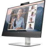 HP E24mv G4 24in Class Webcam Full HD LCD Monitor - 16:9 - Black  Silver - 23.8in Viewable - In-plane Switching (IPS) Technology - 1920 x 1080 - 250 Nit - 5 ms - 60 Hz Refresh Rate - Sp