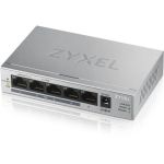 Zyxel 5 Port Gigabit Ethernet Unmanaged POE+ Switch | 4 x PoE+ @ 60W | Plug & Play | Sturdy Metal Housing | Desktop or Wall-Mount | Fanless | Lifetime Warranty | Ethernet Splitter | GS1