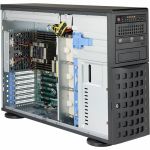 Supermicro SuperChassis Computer Case - Tower - Black - 4U - 2 x 1200 W - Power Supply Installed - EATX  ATX  Micro ATX Motherboard Supported - 3 x Internal 5.25in Bay - 8 x Internal 2.