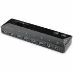 StarTech.com 10-Port USB 3.0 Hub with Charge and Sync Ports - 2 x 1.5A Ports - Desktop USB Hub and Fast-Charging Station - Add ten USB 3.0 (5Gbps) ports including two charging downstrea