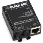 Black Box Micro Mini LMC401A Transcevier Media Converter - 1 x Network (RJ-45) - 1 x ST Ports - DuplexST Port - USB - Multi-mode - 1310 nm Fiber - Fast Ethernet  Gigabit Ethernet - 10/1