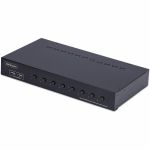 StarTech.com 8-Port DisplayPort KVM Switch with 1U Rack Mount Kit  4K 60Hz DP 1.2  Push-Button & Hotkey Switching  TAA Compliant - TAA-Compliant KVM switches between eight DisplayPort-e