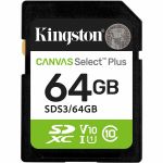 Kingston Canvas Select Plus 64 GB Class 10/UHS-I (U1) V10 SDXC - 100 MB/s Read