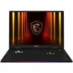MSI Raider A18 HX A9W Raider A18 HX A9WIG-082US 18in Gaming Notebook - UHD+ - 120 Hz - AMD Ryzen 9 9955HX3D - 32 GB - 2 TB SSD - Core Black - AMD Chip - 3840 x 2400 - Windows 11 Pro - N