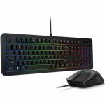 Lenovo Legion KM310 RGB Gaming Combo Keyboard and Mouse - US English - Membrane Cable Keyboard - English (US) - Black - Cable Mouse - 8000 dpi - Black - Symmetrical - Compatible with PC