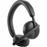 Dell Wireless Headset - WL3024 - Microsoft Teams Certification - Siri  Google Assistant  Bixby - Stereo - Wireless - Bluetooth - 98.4 ft - 20 Hz to 20 kHz - On-ear  Over-the-head - Bina