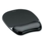Fellowes&reg; Crystal&trade; Gel Mouse Pad Wrist Rest - Black (9112101) - 0.56in x 7.94in x 9.06in Dimension - Black - Gel - 1 Pack