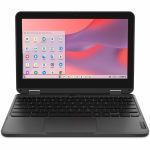 Lenovo 500e Chromebook Gen 4s 83L40000US 11.6in Touchscreen Convertible 2 in 1 Chromebook - HD - Intel N-Series N100 - 4 GB - 64 GB Flash Memory - English Keyboard - Gray - Intel Chip -