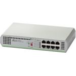 Allied Telesis CenterCOM AT-GS910/8 Ethernet Switch - 8 Ports - Gigabit Ethernet - 10/100/1000Base-TX - 3 Layer Supported - Twisted Pair - Desktop  Wall Mountable - Lifetime Limited War