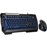 Tt eSPORTS Commander Combo V2 Gaming Keyboard & Mouse - USB Membrane Cable Keyboard - Black - USB Cable Mouse - Optical - 2500 dpi - Black - Multimedia Hot Key(s) - Retail