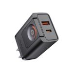 Mcdodo CH-5040 2-in-1 Travel Charger with Built-in Detachable Apple Watch Charger Black