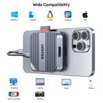 Unitek S1244CGY01 Magnetic SD/ Micro SD Card Reader with PD100W Space Grey