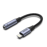 Unitek M1208A Lightning to 3.5mm Headphone Jack Adapter Support Hi-Fi Audio Space Grey