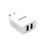 Unitek Y-P547 17W 2-Port USB Smart Wall Charger White Total 5V 3.4A