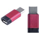 #TE259 USB 2.0 Micro B Female to USB-C Adapter Silver