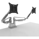 Kanto DMS2000S Desk Mount for Monitor - Silver - Height Adjustable - 2 Display(s) Supported - 32in Screen Support - 36.38 lb Load Capacity - 75 x 75  100 x 100 - Aluminum - 1