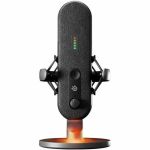 SteelSeries Alias Wired Condenser  Noise Cancelling Microphone for Live Streaming  Gaming  Studio - Black - 50 Hz to 20 kHz - Cardioid - Shock Mount  Desktop  Stand Mountable - USB Type