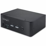 StarTech.com 2-Port Dual-Monitor DisplayPort 1.4 KVM Switch  8K 60Hz / 4K 144Hz  2x USB 10Gbps Ports  Hotkey Switching  TAA Compliant - Fast switch a keyboard/mouse and dual 8K 60Hz/4K
