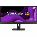 ViewSonic VG3456A 34in Class UW-QHD Curved Screen LED Monitor - 21:9 - Black - 34.1in Viewable - In-plane Switching (IPS) Technology - LED Backlight - 3440 x 1440 - 16.7 Million Colors