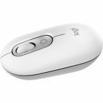 Logitech POP Mouse  Compact and Portable Wireless Bluetooth Mouse With Programmable Buttons and Quiet Clicks  Easy-Switch Between up to 3 Devices  Off-White - Wireless - 32.81 ft - Blue