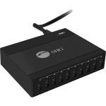 SIIG 60W 10-Port USB Charger - Charge up to 10 USB-A devices simultaneously with its small travel design making it easy to carry on business trips or use outside - It offers power charg