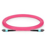 7m (23ft) Purple 12F MTP/F-MTP/F OM4 Multimode Elite Trunk Cable 12 Fibers Type B Plenum (OFNP)
