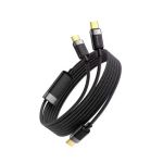 Mcdodo CA-7380 100W 2-in-1 Type C to C+C Self-Winding Smart Cable 5ft  Black