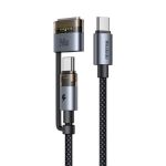 Mcdodo CA-8860 240W/140W 2 in 1 USB-C to USB-C+ Magsafe 3 Cable 6ft Black