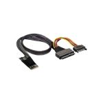 M.2 M-key to U.2 SFF-8639 Cable w/ 15 Pin Female SATA Connector 50cm Black