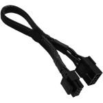 PCIe 8 Pin Female to CPU 8 pin (4+4 Detachable) Male EPS-12V Adapter Converter Sleeved Cable 13in(34cm) Black