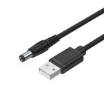 Unitek Y-C4046BK 1.5M USB AM To DC5.5*2.5MM Male Power Cable Black 36W Total Power Output