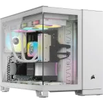 Corsair CC-9011268-WW iCUE LINK 2500X RGB Micro ATX Dual Chamber PC Case - White - Mid-tower - Glass Tempered Glass