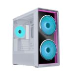 Lian-Li LANCOOL 217 INF White Infinity Mirror Computer Case Mid-Tower ATX PC Case Front Mirror Glass Panel Optimized Airflow