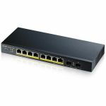 ZYXEL GS1900-10HP 8-Port Gigabit Smart Managed PoE Switch | 8 PoE+ Ports at 77W with 2 SFP Uplinks | Fanless - 8 Ports - Gigabit PoE / PoE+ Ethernet - Manageable - Layer 2 Supported - 2