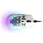 SteelSeries Aerox 3 Wireless 2022 Edition - Optical - Cable/Wireless - Bluetooth - 2.40 GHz - Matte White - USB Type A - 18000 dpi - 6 Button(s) - Right-handed