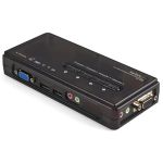 StarTech.com SV411KUSB - KVM / audio switch - USB - 4 ports - 1 local user - Control 4 USB enabled computers with this complete KVM kit including cables - usb kvm switch - 4 port kvm sw